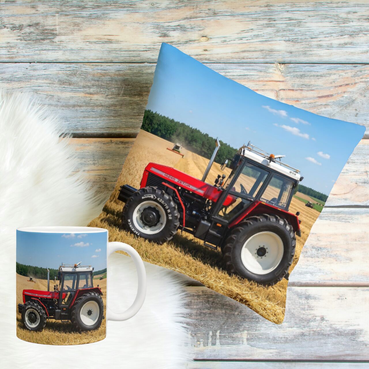 Poduszka i kubek ciągnik traktor Zetor zestaw prezentowy